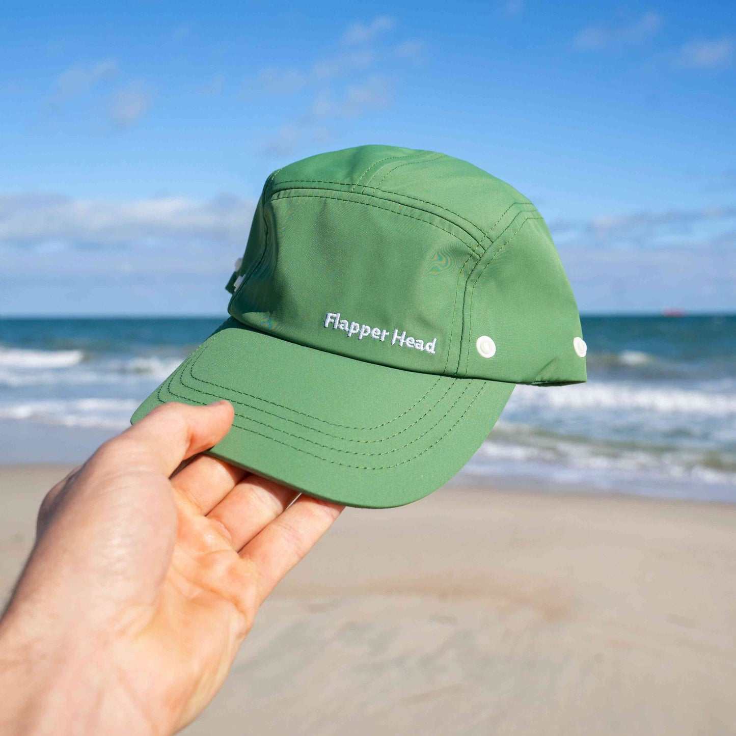 Green Adult Legionnaires Flap Hat *NEW* - Flapper Head