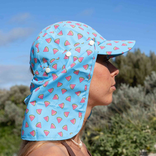 Watermelon Adult Legionnaires Flap Hat *NEW* - Flapper Head